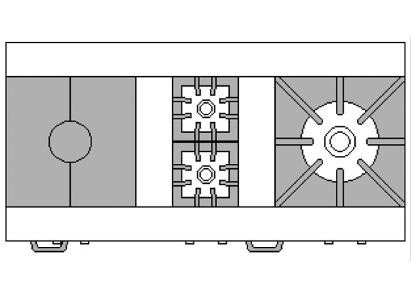 1KD 203L - فرن مع طباخ - تشغيل غاز