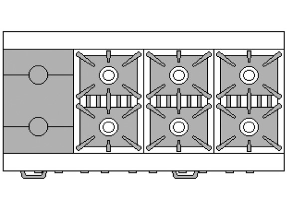 1KD 206L - فرن مع طباخ - تشغيل غاز طبيعي