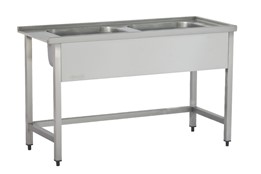 Dishwasher Inlet Table with Sinks