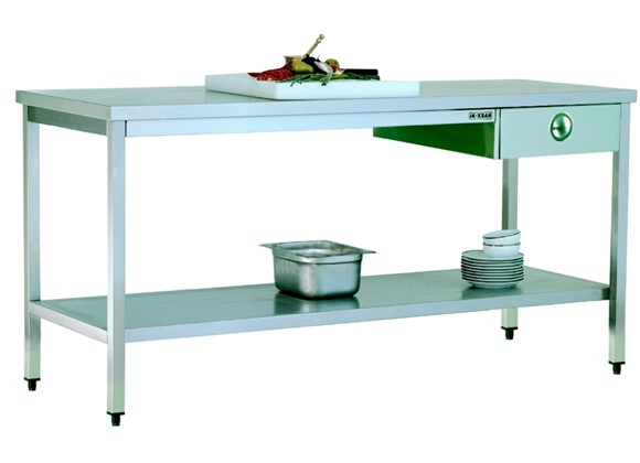 TCC 096L - Çalışma Tezgahı/Tek Çekmeceli/Alt Tablalı