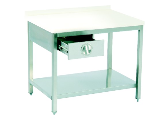 TPC 116L - Polyethylene Top Table/with One Drawer/with Lower Shelf