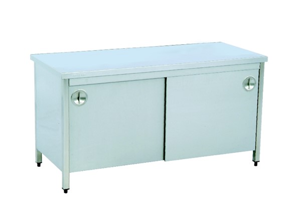 KTD 100 - Service Table with Intermediate Shelf and Cabinet