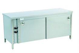 Service Table with Hot Cabinet