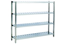 Storage Unit with Perforated Shelves