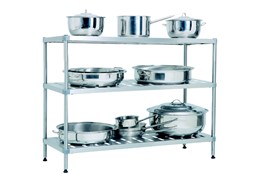 Dismountable Storage Shelves for Pots and Pans with 3 Shelves/Levels