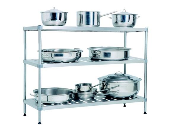 IDK 086E - Dismountable Storage Shelves for Pots and Pans with 3 Shelves/Levels
