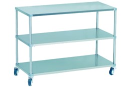 Dismountable Mobile Storage Unit with 3 Levels and 3 Flat Shelves