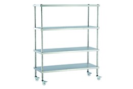 Dismountable Mobile Storage Unit with Flat Shelves