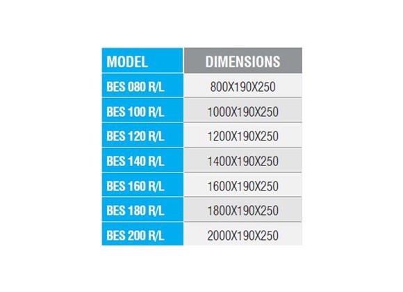 BES 080 - Splashback for Inlet Table with Sink Unit