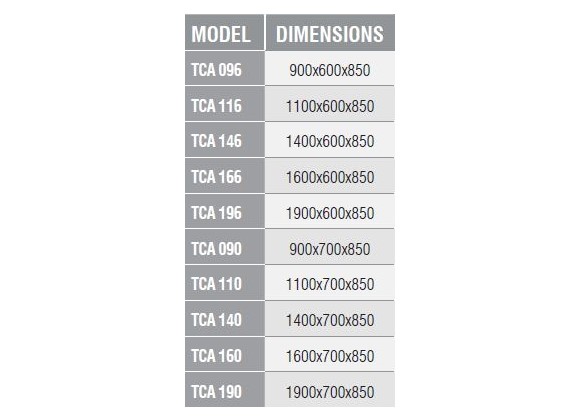 TCA 096 - Work Table/with Intermediate Shelf