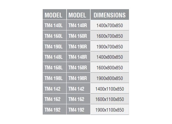 TM4 140L - طاولة سطح رخام مع سحاب عدد 4